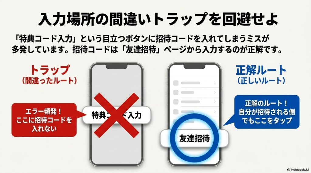 エラー頻発！入力場所の間違いトラップ