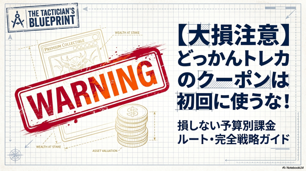 【大損注意】どっかんトレカのクーポンは初回に使うな！損しない予算別課金ルート