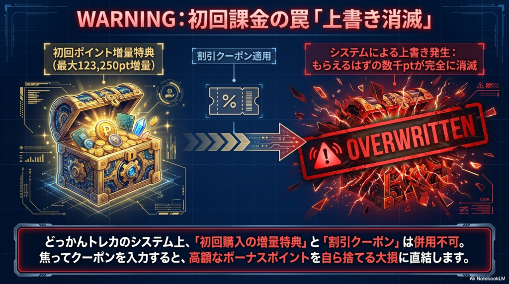 1. どっかんトレカの最新クーポン一覧と絶対にやってはいけない初回適用の罠