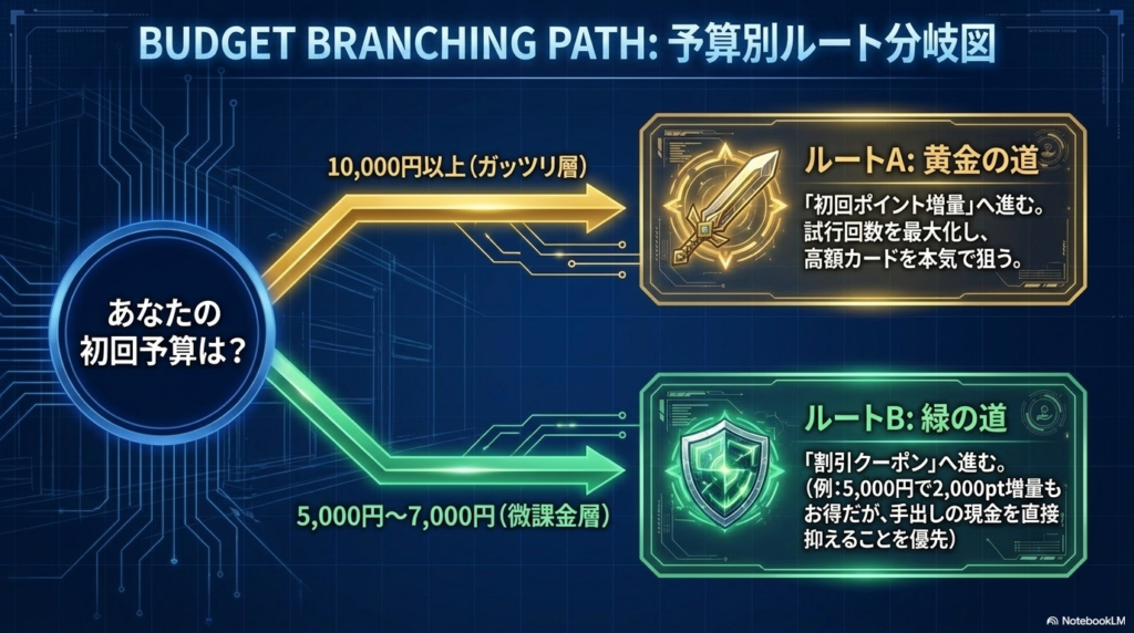 2. 損しない！どっかんトレカの予算別課金ルート・ポイント増量シミュレーション