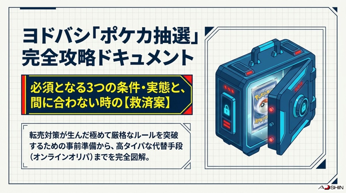 ヨドバシのポケカ抽選は3つの条件が必須!間に合わない時の対策と救済案