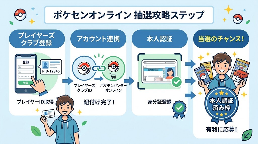 ポケモンセンターオンライン（プレイヤーIDの紐付けと本人認証の重要性）をわかりやすく図解