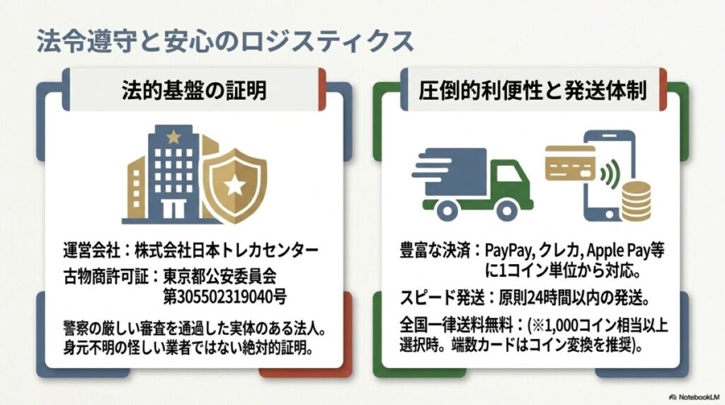 登録方法と基本情報：株式会社日本トレカセンターの古物商許可と安全性