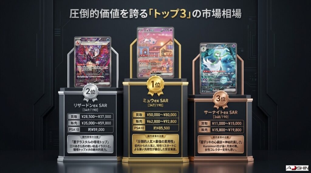 シャイニートレジャーex当たりカード最新買取・販売価格ランキングTOP20