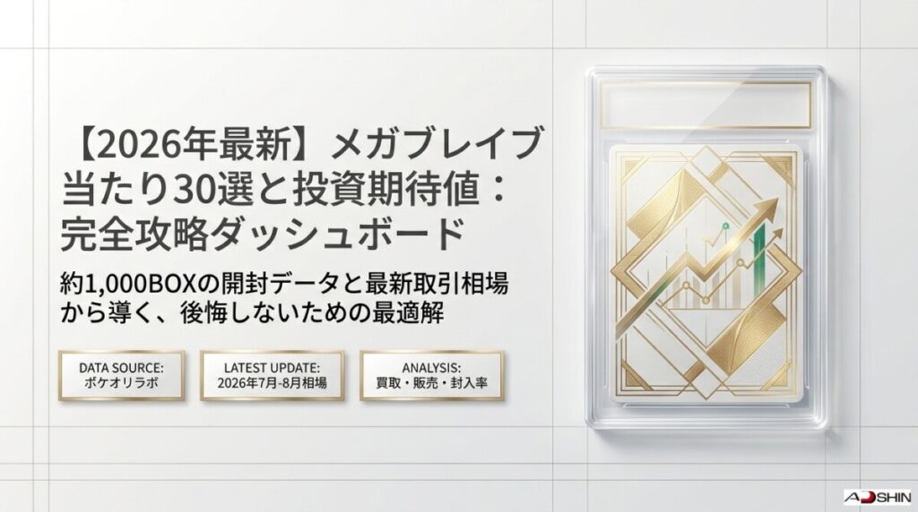 【2026年最新】ポケモンカードのメガブレイブ当たり30選！買取相場と封入率