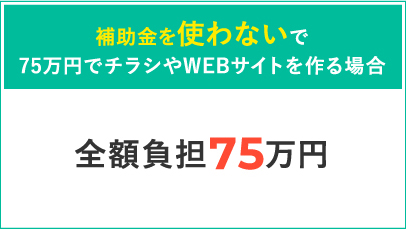 補助金を使わないで130万円のホームページを作る場合