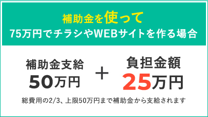 補助金を使って130万円のホームページを作る場合