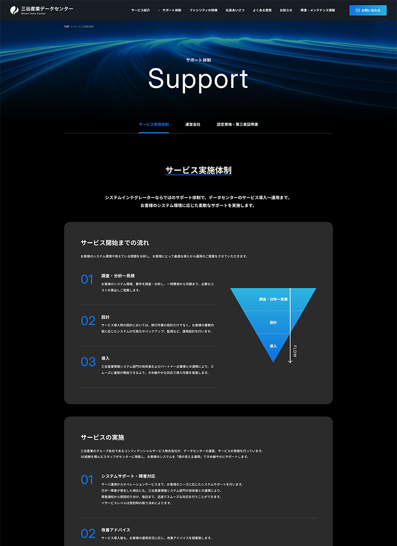 コンフィデンシャルサービス様_コーポレートサイト